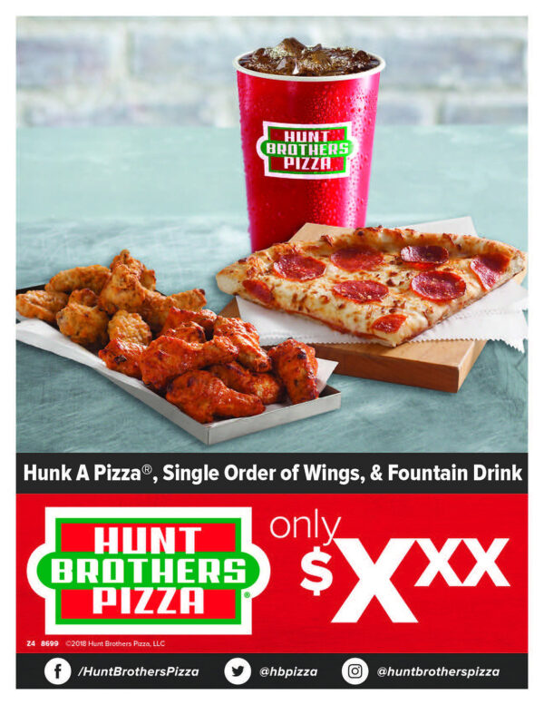 1012 | Hunk + Single Order Wings + Fountain Drink