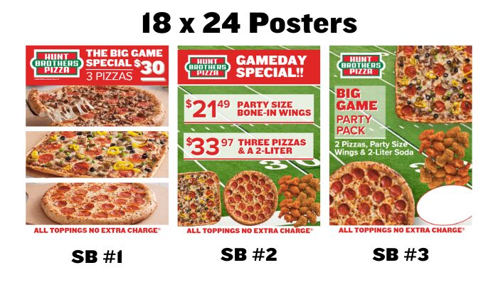 Super Bowl Big Game Poster Displays (4)