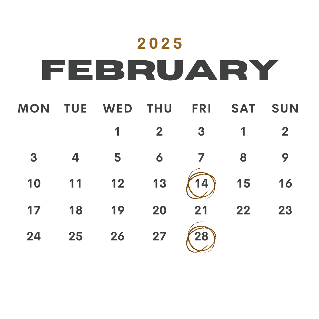 New Year's Giveaway Calendars - February